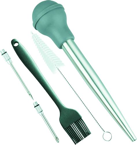 IFFMYJB Turkey Baster Set 5 18 8 Stainless Steel Turkey Baster Syringe