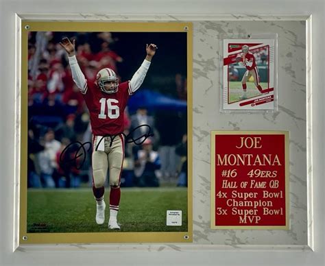 Joe Montana Autographed Plaque | Sports Memorabilia!