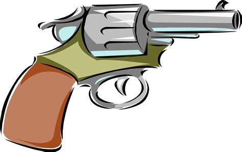 Firearm Cartoon Drawing Pistol Clip Art - Cartoon Images Of Gun - Png ...