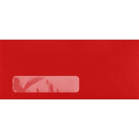 LUXPaper #10 Window Envelopes, 4 1/8 x 9 1/2, Ruby Red, 50/Pack ...