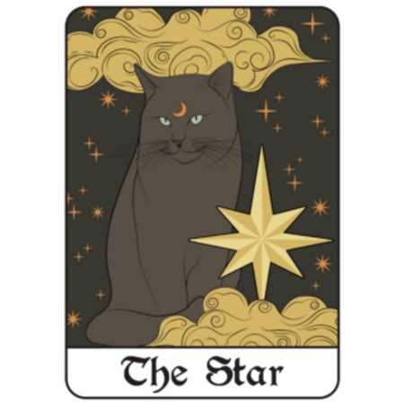 The Star Mystic Cat Tarot Card Sticker