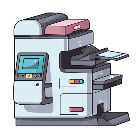 Copier Clipart Cartoon Office Printer Icon Illustration Vector Cartoon