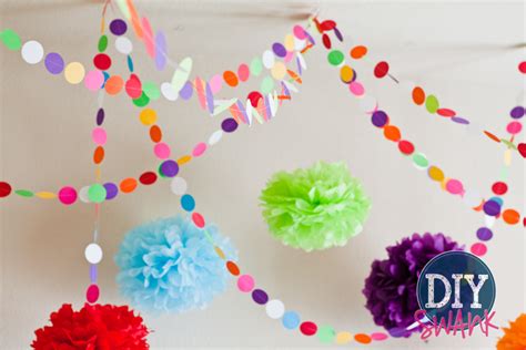 Party Decor Idea - DIY Paper Garland - Swanky Design Company