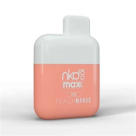 Naked 100 Max 4500 puffs Pod Descartável Peach Mango Ice Senhor Vapor