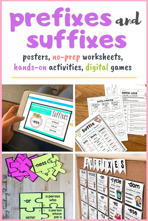 Prefixes And Suffixes Activities And Worksheets Tiny Teaching Shack