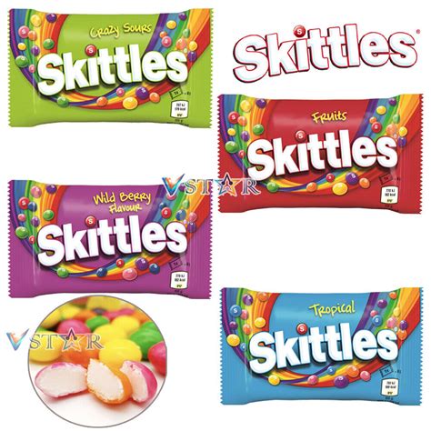 Skittles Tropical Crazy Sours Wild Berry Fruit American Sweets T Bags 45g Ebay