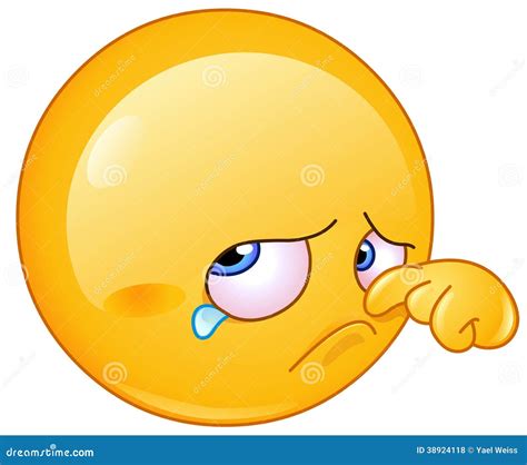 Wiping Tear Emoticon Stock Vector Illustration Of Icon 38924118