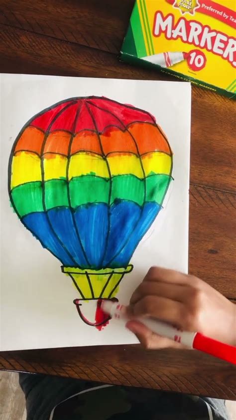 Hot Air Balloons 🌈🌈🌈🌈 Summer Art And Fun Painting Balloons Drawing Balloons 🎈 🎈🎈🎈🎈 Youtube