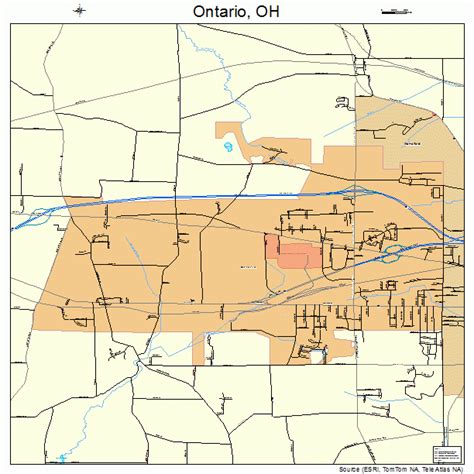 Ontario Ohio Street Map 3958520