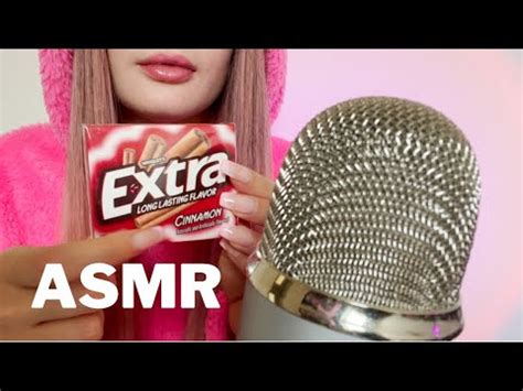 ASMR Chewing Gum Blowing Bubbles Mostly Fails EXTRA Cinnamon Gum NO