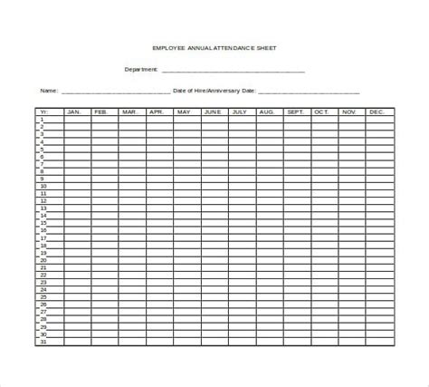 Employee Attendance Sheet Template ~ Excel Templates