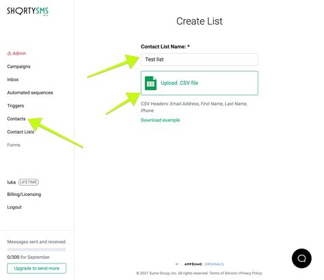 Importing Contacts/Numbers - AppSumo Originals