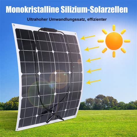 W Solarpanel Flexibel Solarmodul Kit F R Wohnmobil Balkonkraftwerk