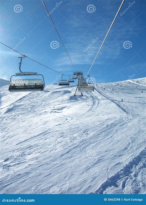 Ski Slopes From Chairlift Stock Photo Image Of Winter 3663298