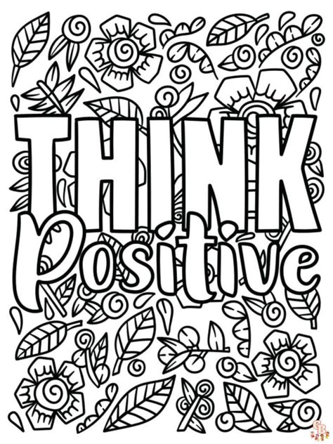 Printable Positive Affirmation Coloring Pages Free