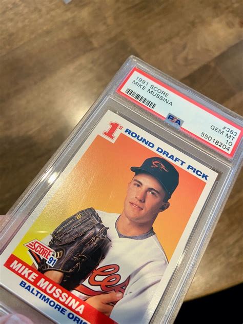 Score Mike Mussina Hof Rc Rookie Card Psa Gem Mint Sc