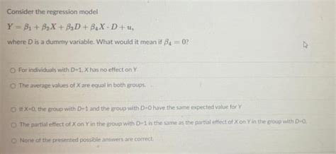 Answered Consider The Regression Model Y B1 … Bartleby