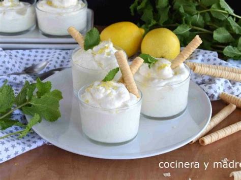 Tiramisú de limón en vasitos con crema de limón o lemon curd sin