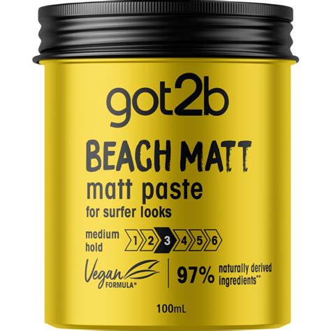 Schwarzkopf Got2b Matt Paste Beach Matt 100mL BIG W