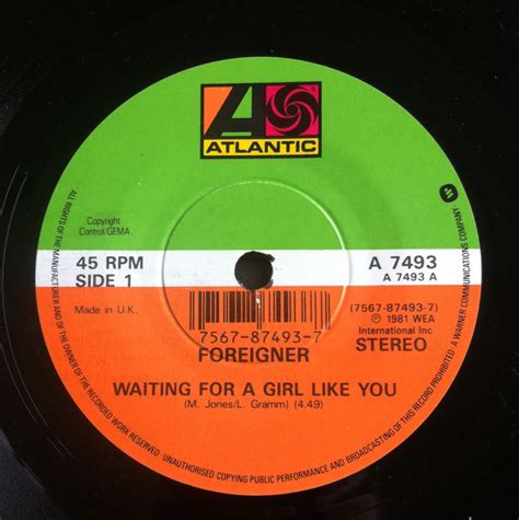 Foreigner Waiting For A Girl Like You Vinyl Discogs