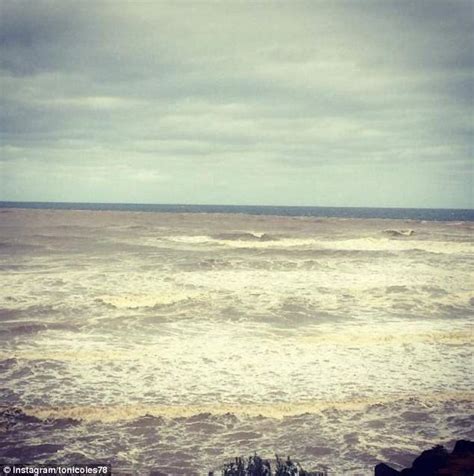 Cyclone Debbie Surfers Brave Murky Water Daily Mail Online