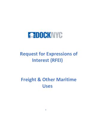 Fillable Online Request For Expressions Of Interest RFEI Freight