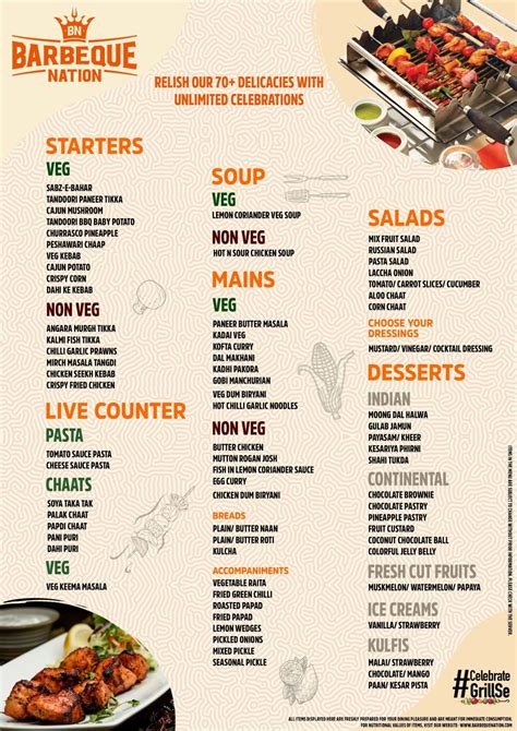 Barbeque Nation Menu, Menu for Barbeque Nation, Ambience Mall, Gurgaon ...