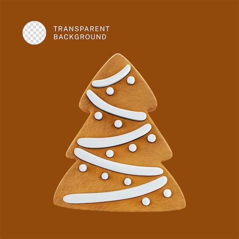 Premium PSD Psd Gingerbread Christmas Tree 3d Illustration