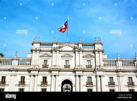 View Of The Facade Of La Moneda Palace The Presidential Palace In