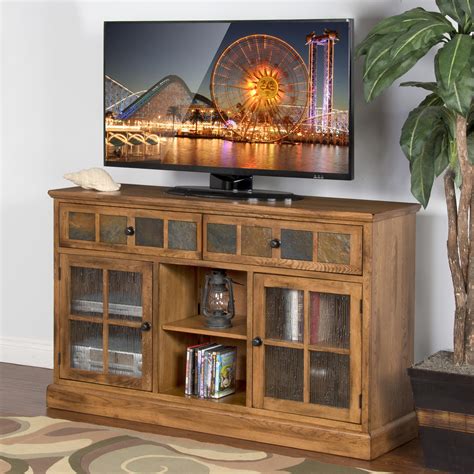 Sunny Designs Sedona 60 Tv Console W Slate Tiles Conlins Furniture