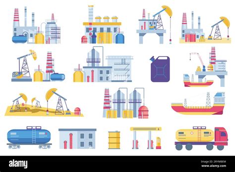 Las plantas de producción de petróleo establecen elementos gráficos en