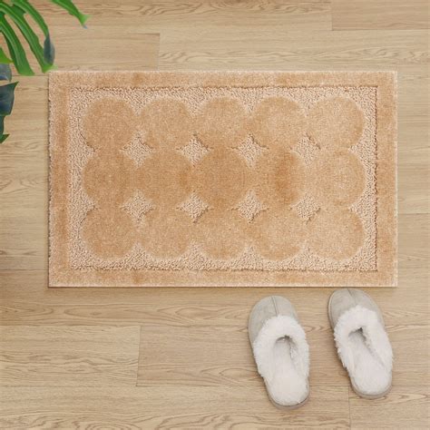 Badmat Toiletmat Beige Antislip Wasbaar Waterabsorberend X Cm