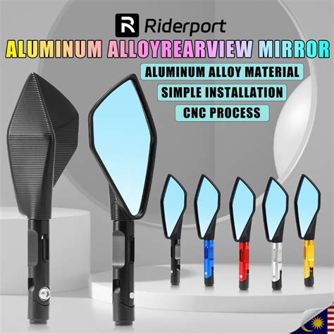 UNIVERSAL SIDE MIRROR RIJOMA CNC ALLOY MOTORCYCLE CERMIN SISI MOTOR