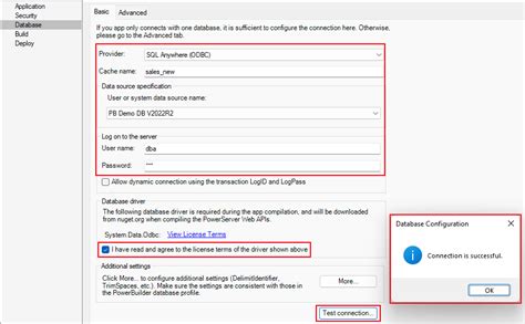 Configuring The Database Page Powerserver R Help