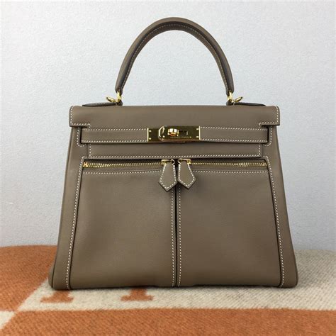 Hermes 爱马仕官网包包价格新款手工swift皮kelly lakis 凯利包大象灰 Hermès 爱马仕官网 奢侈品包包直销网 世界顶级