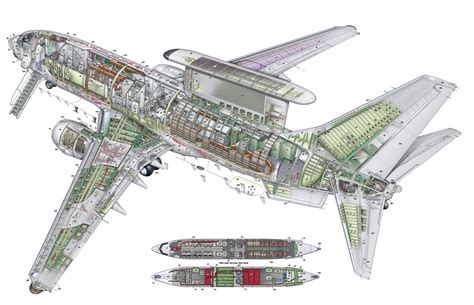 Boeing P-8 Poseidon Cutaway Drawing in High quality