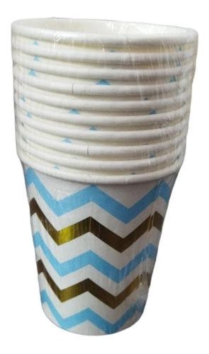 Pack X Vasos Descartables Zig Zag Metalizado Cotill N Sm Cuotas