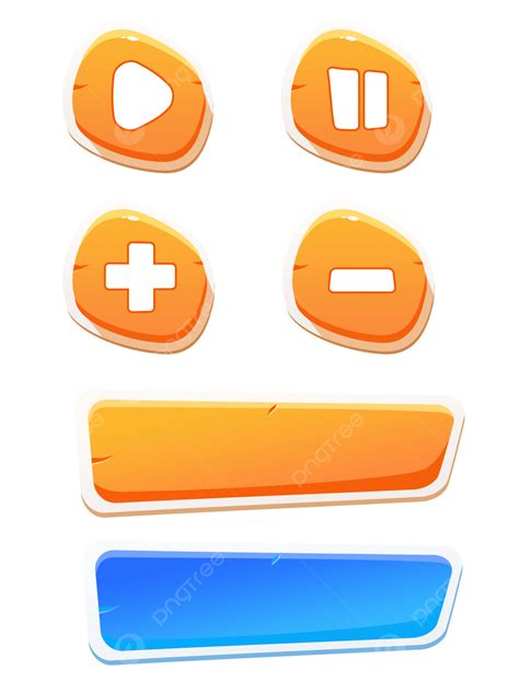 Square Buttons Clipart Hd Png Cartoon Button Yellow Blue Cute Square