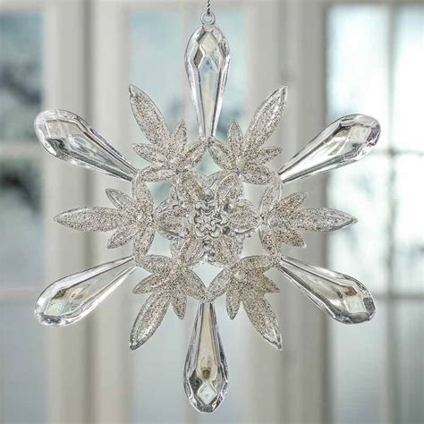 Sparkling Crystal Acrylic Snowflake Ornament Factory Direct Craft