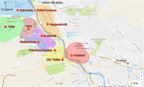 Карта тбилиси на русском языке с улицами и домами подробно