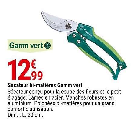 Promo Sécateur Bi matières Gamm Vert chez Gamm vert iCatalogue fr