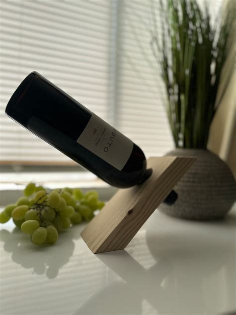 Levitating Wine Bottle Stand Personalized Custom Balancing Wine Bottle Holder Display Wine