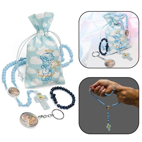 Kit Ter O Chaveiro E Pulseira Infantil Anjo Da Guarda Menino