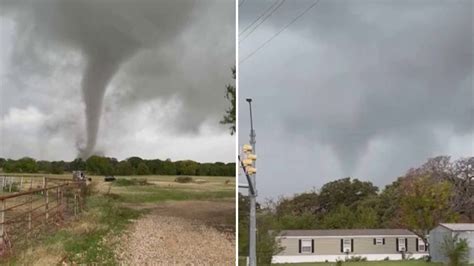 Terrifying video shows tornadoes tear through Texas, Oklahoma, killing ...