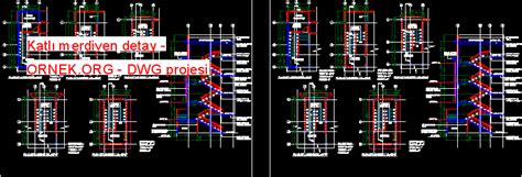 Katl Merdiven Detay Dwg Projesi Autocad Projeler