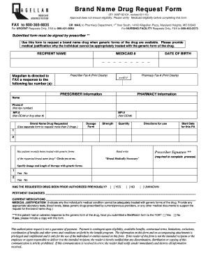 Fillable Online Chfs Ky Brand Name Drug Request Form Ky Chfs Chfs