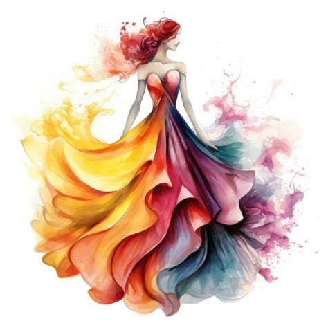 Watercolor fashion illustration isolated 29559573 Stock Photo at Vecteezy