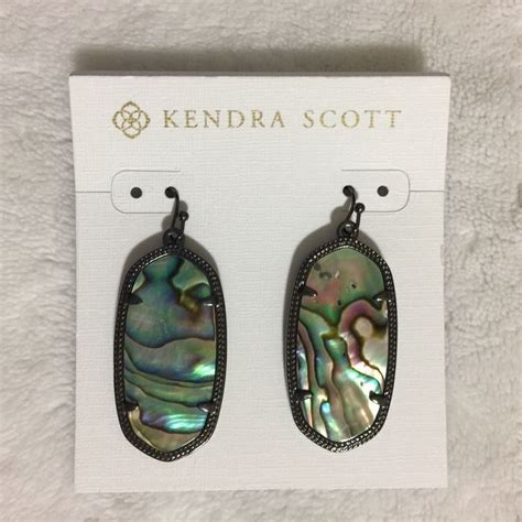 My Kendra Scott Elle Abalone Shell Gunmetal Earrings By Kendra Scott