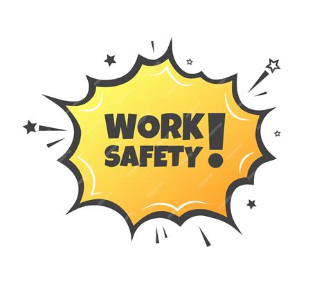 Premium Vector Work Safety Sign Flat Yellow Explosion Sign Work