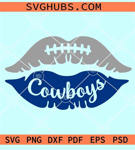 Cowboys Lips Svg Dallas Cowboys Lip Svg Cowboys Svg Cowboys Football